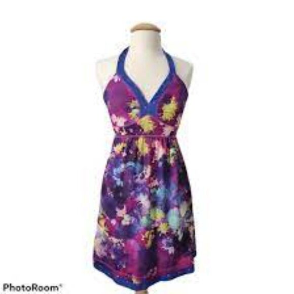 The North Face Echo Lake Halter Splatter Dress Small - Picture 1 of 7